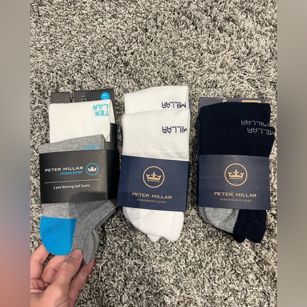 Peter millar socks M/L 9-12 3 packs